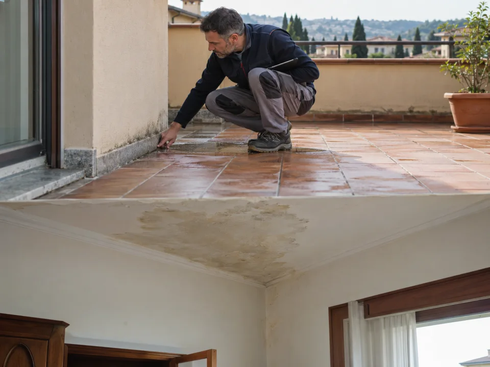 Segni da verificare quando un terrazzo presenta infiltrazioni